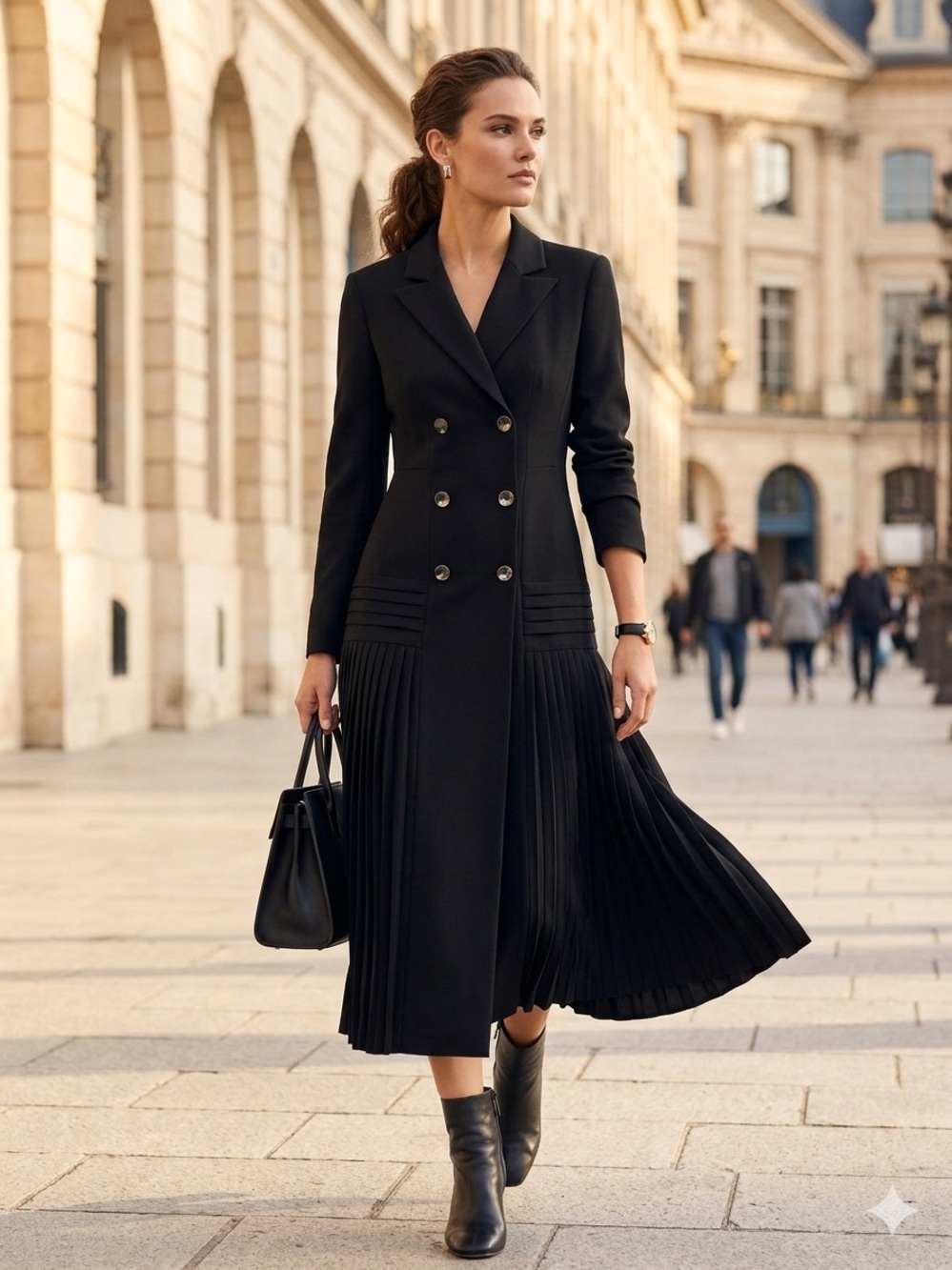 Commense Black Satin Garment Tag Accessory